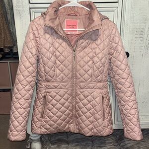Kate Spade Pink Quilted Jacket Coat Winter